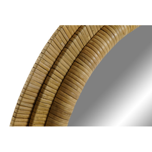 ESPEJO RATAN CRISTAL 60,5X5X60,5 NATURAL