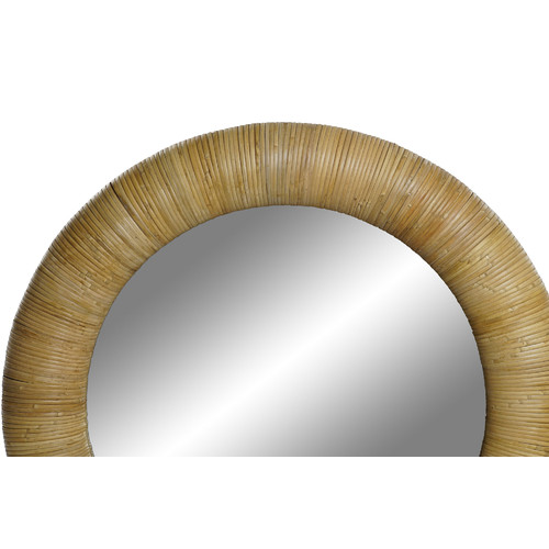 ESPEJO RATAN CRISTAL 80X7X80 NATURAL