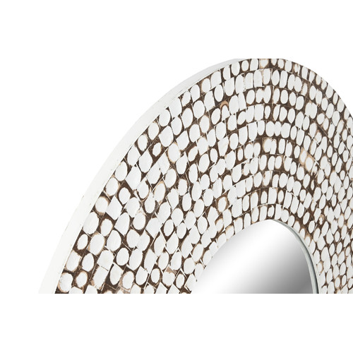 ESPEJO CORTEZA COCO 120X4X120 DECAPE BLANCO