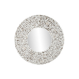 ESPEJO CORTEZA COCO 120X4X120 DECAPE BLANCO