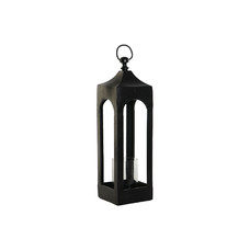 FAROLA ALUMINIO CRISTAL 16X16X55 NEGRO