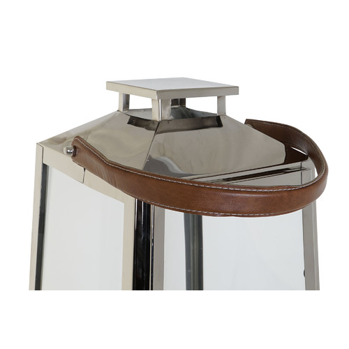 FAROLA ACERO CRISTAL 30X30X66 CROMADO PLATEADO