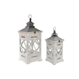 FAROLA SET 2 ABETO 26X26X66 FAROLA SET 2 CRISTAL