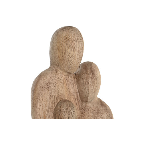 FIGURA MANGO 15X7X41 FAMILIA TALLADO MARRON