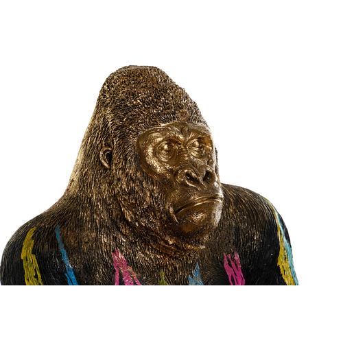 FIGURA RESINA 38X46X50,5 GORILA BANDEJA MULTICOLOR