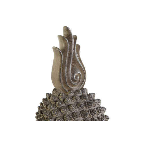 FIGURA RESINA 30X29X58 BUDA CABEZA GRIS