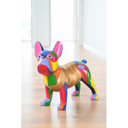 FIGURA RESINA 44X19X35,5 PERRO MULTICOLOR