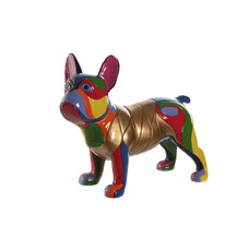 FIGURA RESINA 44X19X35,5 PERRO MULTICOLOR