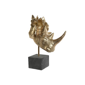 FIGURA RESINA 33X24X43,5 RINO DORADO