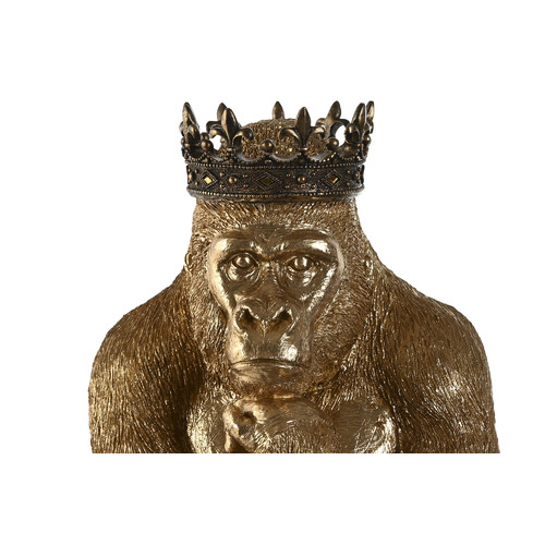 FIGURA RESINA 42,5X36X52 GORILA DORADO