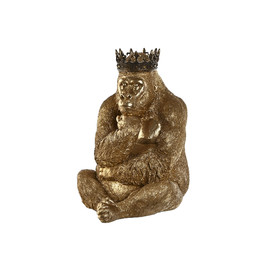 FIGURA RESINA 42,5X36X52 GORILA DORADO