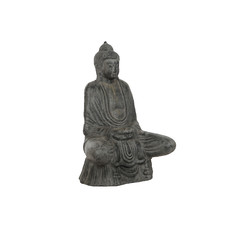 FIGURA TERRACOTA 67X50X95 BUDA SENTADO GRIS PATINA FIGURA TERRACOTA 67X50X95 BUDA SENTADO GRIS PATINA