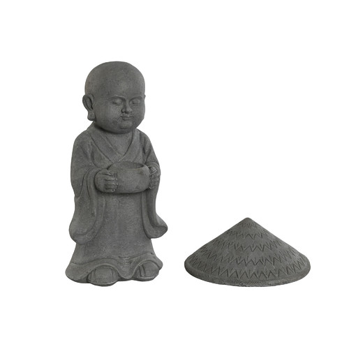 FIGURA MAGNESIA 30X30X53 MONJE GRIS