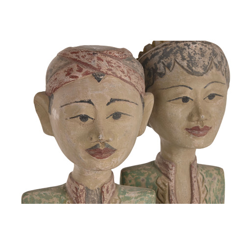 FIGURA SET 2 MADERA 35X15X102 TALLADO POLICROMIA