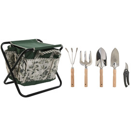 UTENSILIOS SET 8 ALUMINIO 45X45X45 CON TABURETE