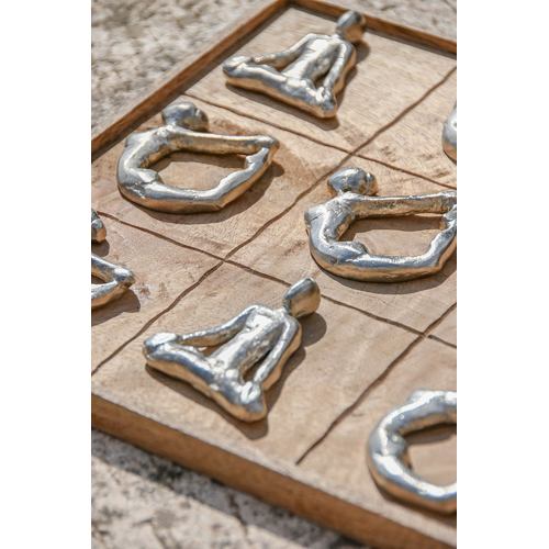 JUEGO DE MESA MANGO ALUMINIO 32X32X3 TRES EN RAYA