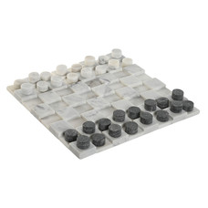 JUEGO PIEDRA 30X30X3 DAMAS BLANCO