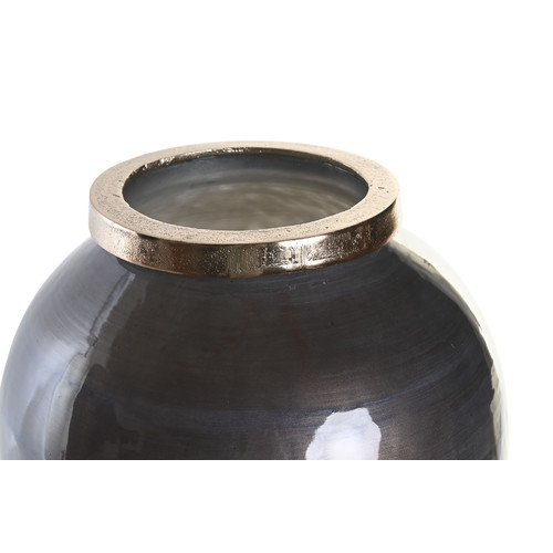 JARRON CRISTAL ALUMINIO 25X25X43 MULTICOLOR