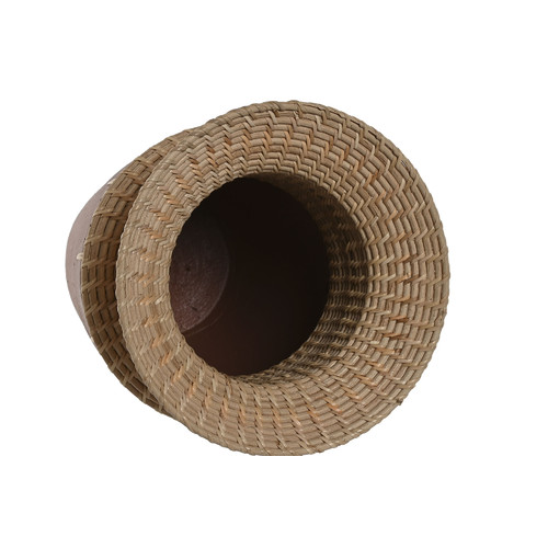 JARRON TERRACOTA RATAN 22X22X35 TERRACOTA