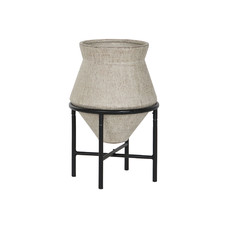 MACETERO METAL 40X40X62 PIE ENVEJECIDO