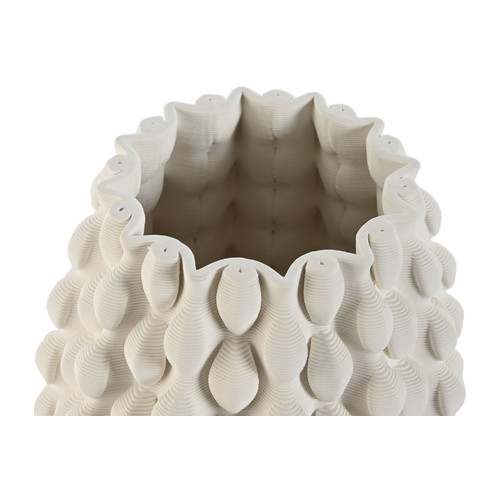 JARRON GRES 17X17,5X28 3D BLANCO