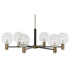 LAMPARA TECHO METAL CRISTAL 83X83X128 BOLAS NEGRO