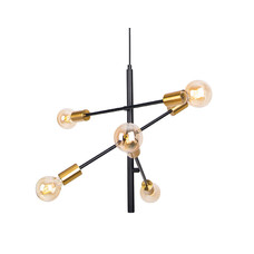 LAMPARA TECHO METAL 60X52X50 BRAZOS NEGRO