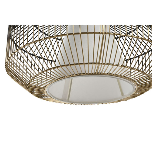 LAMPARA TECHO HIERRO ALGODON 42X42X23 NEGRO