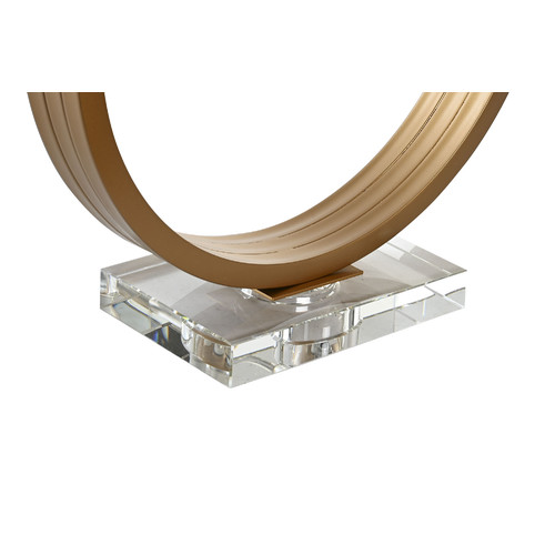 LAMPARA SOBREMESA CRISTAL METAL 40X23X68 DORADO