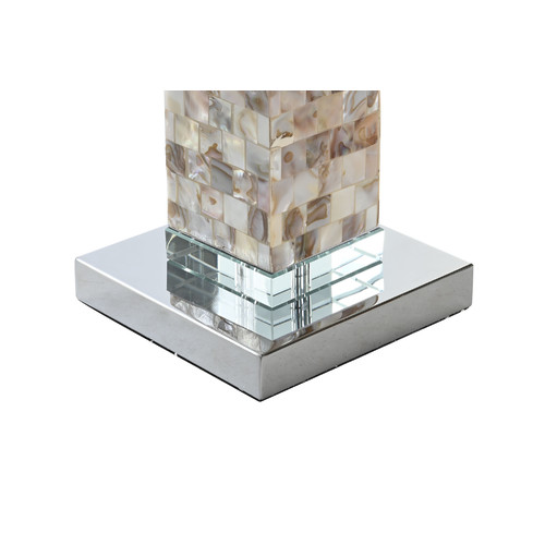 LAMPARA SOBREMESA NACAR CRISTAL 36X36X70 MOSAICO