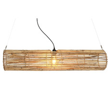 LAMPARA TECHO RATAN 100X20X20 NATURAL MARRON