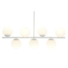 LAMPARA TECHO METAL CRISTAL 98X21X22 BOLAS BLANCO