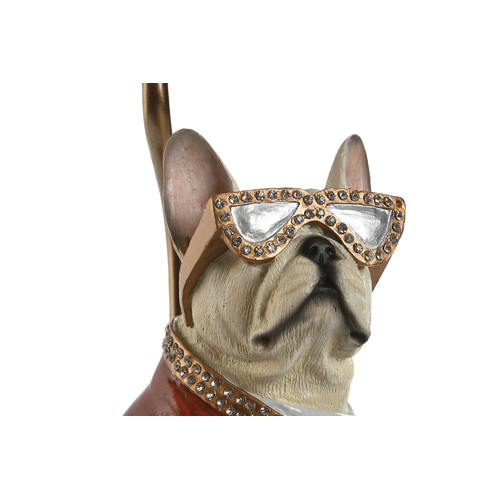 LAMPARA SOBREMESA RESINA METAL 26X26X46 PERRO