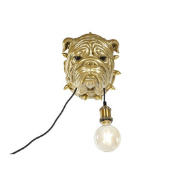 LAMPARA APLIQUE RESINA 25X23X29 BULLDOG DORADO