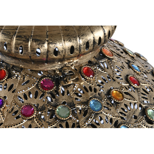 LAMPARA SOBREMESA METAL ACRILICO 36X36X95 DORADO