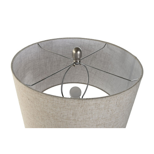 LAMPARA SOBREMESA GRES LINO 40X40X76 BOLAS CREMA