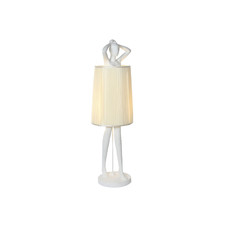 LAMPARA PIE RESINA 46X41X137,5 BAILARINA BLANCO