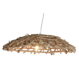 LAMPARA TECHO EUCALIPTO 100X100X18 NATURAL