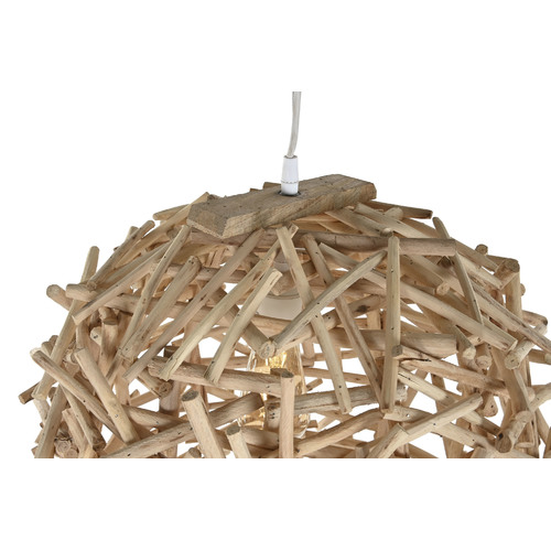 LAMPARA TECHO EUCALIPTO 40X40X40 NIDO NATURAL