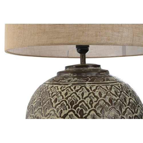 LAMPARA SOBREMESA ALUMINIO 42X42X62 PATINADO COBRE