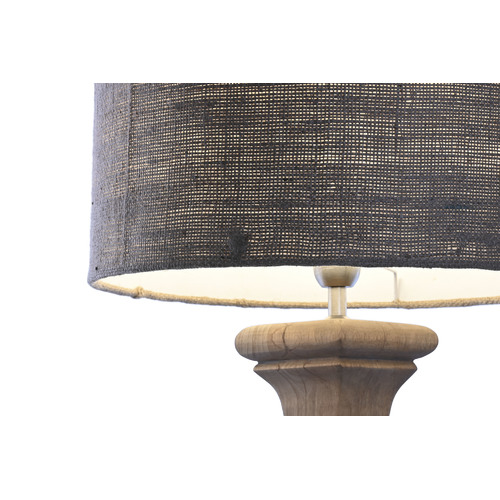 LAMPARA SOBREMESA MADERA YUTE 41X41X82 TALLADA