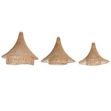 PANTALLA SET 3 RATAN 80X80X75 NATURAL