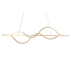 LAMPARA TECHO LED ALUMINIO 120X10X30 ONDAS DORADO