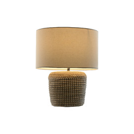 LAMPARA SOBREMESA SEAGRASS LINO 38X38X47 BLANCO