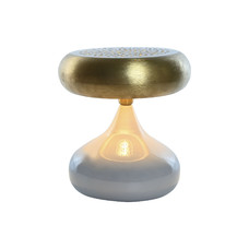 LAMPARA SOBREMESA METAL 36X36X37,5 GRIS