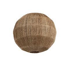 PANTALLA YUTE METAL 40X40X37,5 NATURAL