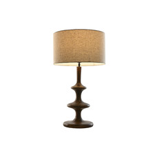 LAMPARA SOBREMESA MANGO ALGODON 40X40X70 MARRON