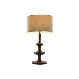 LAMPARA SOBREMESA MANGO ALGODON 40X40X70 MARRON