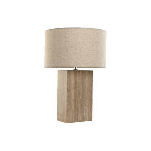 LAMPARA SOBREMESA MARMOL ALGODON 40X40X59 BEIGE