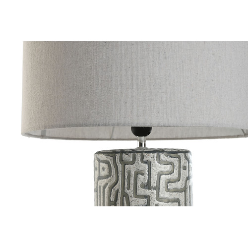 LAMPARA SOBREMESA CERAMICA LINO 42X42X73 BLANCO